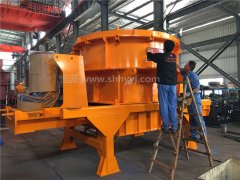 制砂機快速加工2000方河卵石，制砂機設(shè)備展實力