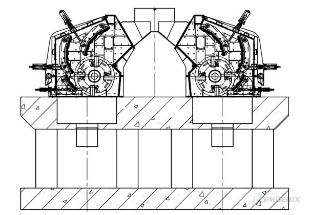 反擊式破碎機(jī)安裝簡圖